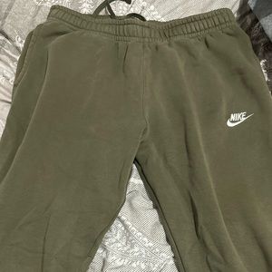Green Nike joggers